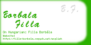 borbala filla business card